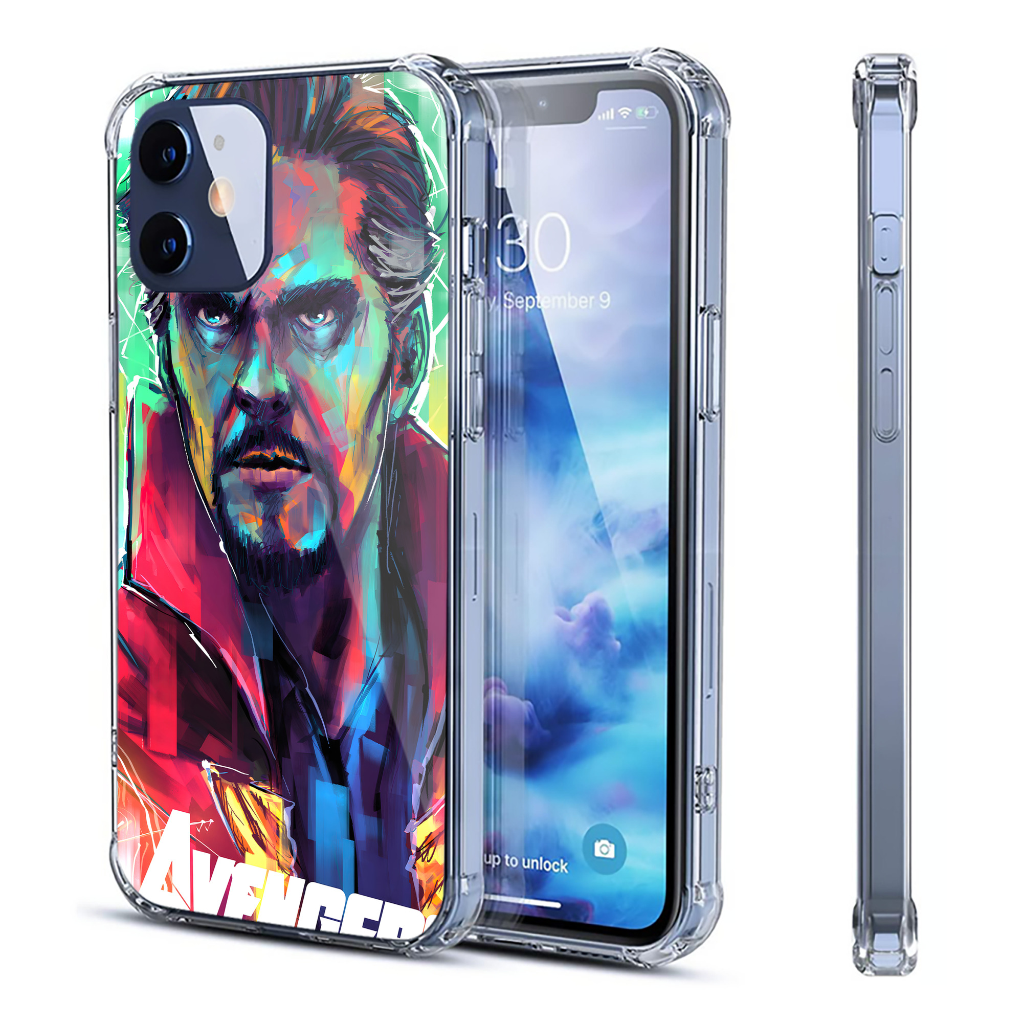（画像用） アベンジャーズ The Avengers 【iPhone 12シリーズ対応】透明スマホケース（クリアソフトケース）